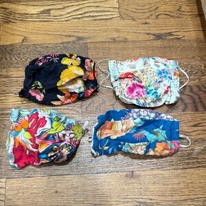 Floral Johnny Was Face Masks Set of 4